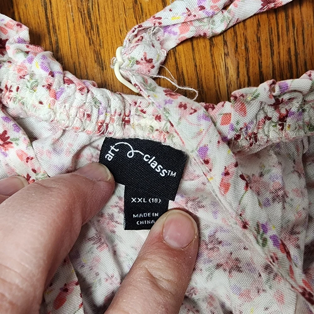 Art Class Sleeveless Dress Short And Long Floral Women's Size XXL - Picture 10 of 12